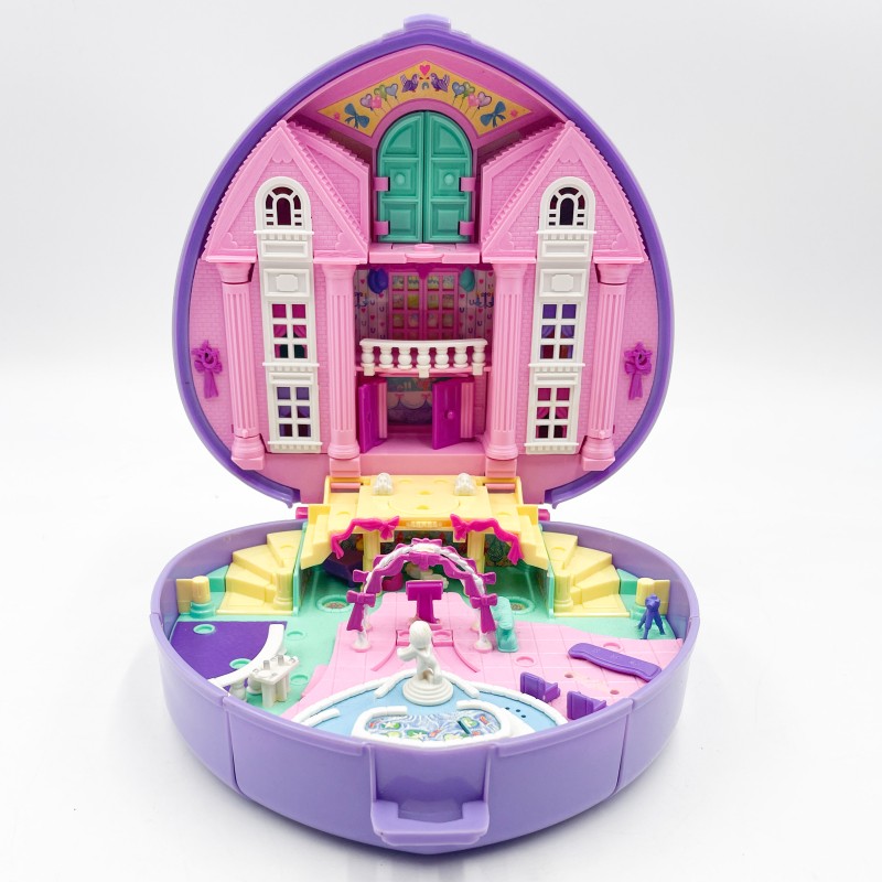 Polly Pocket "La merveilleuse fête de mariage de Polly", gros boitier coeur violet