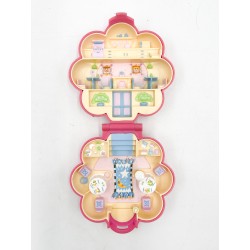Polly Pocket "Mr Fry's restaurant" , ("Restaurant de M. Fry"),  boitier fleur fushia