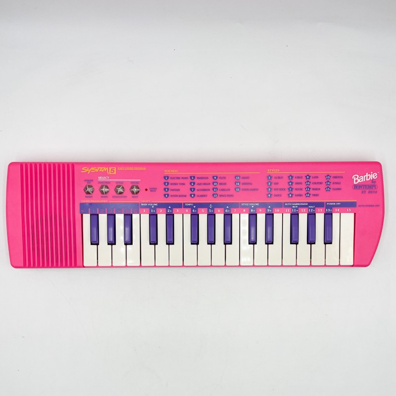 Clavier synthetiseur Bontempi rose Barbie vintage années 90