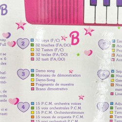 Clavier synthetiseur Bontempi rose Barbie vintage années 90