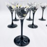 Ensemble de 6 verres à cocktail "Anaïs" Luminarc vintage années 80 motifs fleurs-Vaisselle-1982 Le Shop 