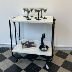 Ensemble de 6 verres à cocktail "Anaïs" Luminarc vintage années 80 motifs fleurs