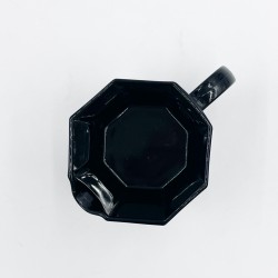 Ensemble de 6 Tasses et soucoupes à café octogonale noir et blanc "Octime" - Arcoroc