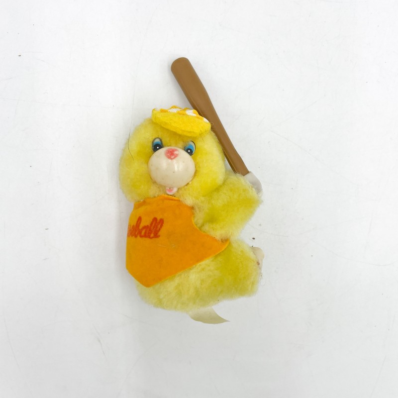 Peluche pince Ourson jaune années 80