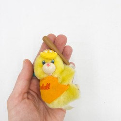 Peluche pince Ourson jaune années 80