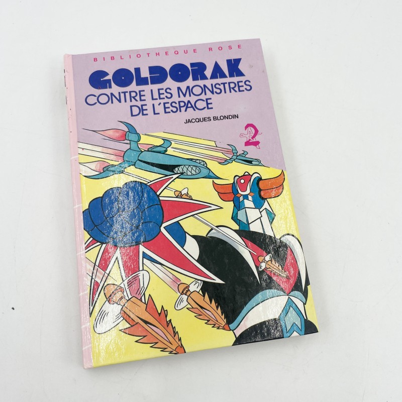Livre "Goldorak contre les monstres de l'espace ", Bibliothèque rose (Jacques Blondin), 1982