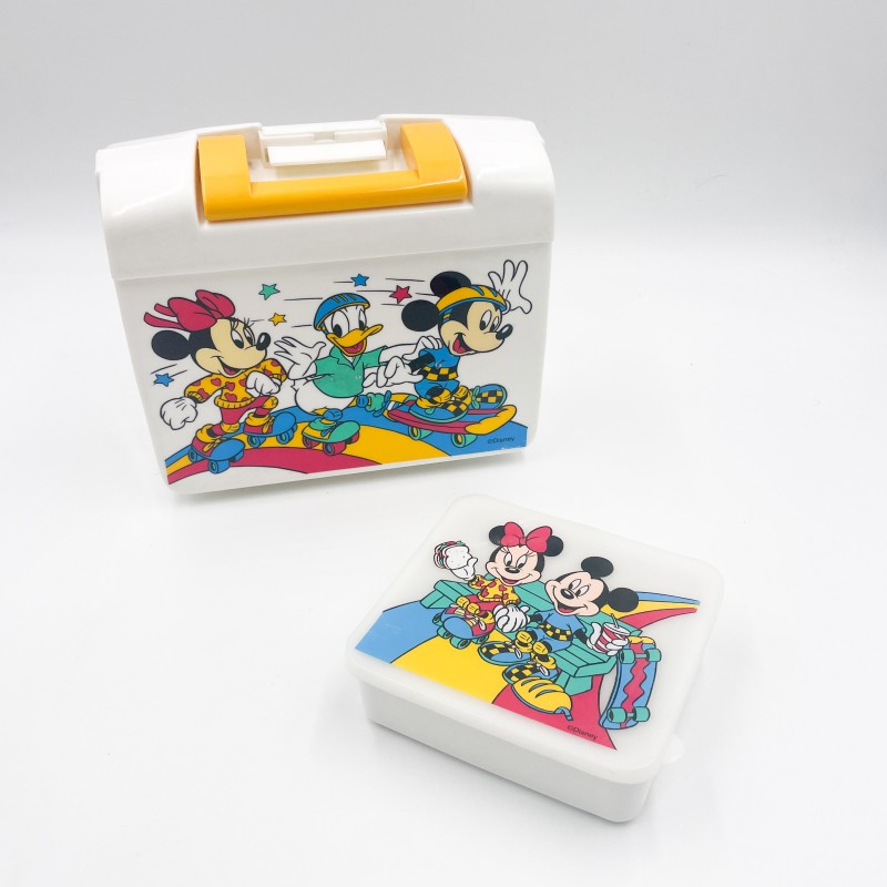 Lunch box Mickey avec sa boîte à sandwich,  années 80