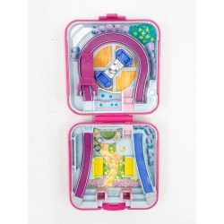 Polly Pocket "Le monde de Polly",  boitier carré fushia, 1989