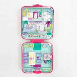 Polly Pocket "Surprise à l'heure de la fête" boitier carré fushia, 1989