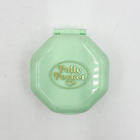 Polly Pocket "L'école de Polly", boitier hexagonal vert pâle, 1990-Figurines-1982 Le Shop 