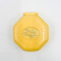 Polly Pocket "Le salon de coiffure de Polly" boitier hexagonal jaune pâle, 1990