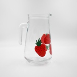 Pichet à eau motifs fraise