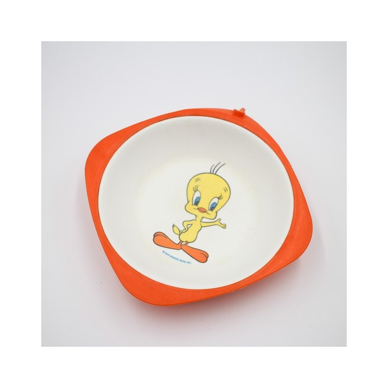 Assiette à bouillie "Titi "vintage en mélaminé
