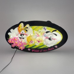 Lampe "enseigne" Diddl double face années 90