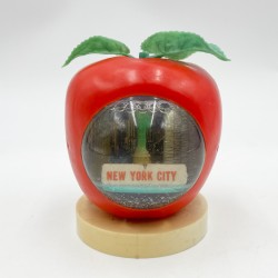 Boule à neige pomme "New York" ,  vintage années 70